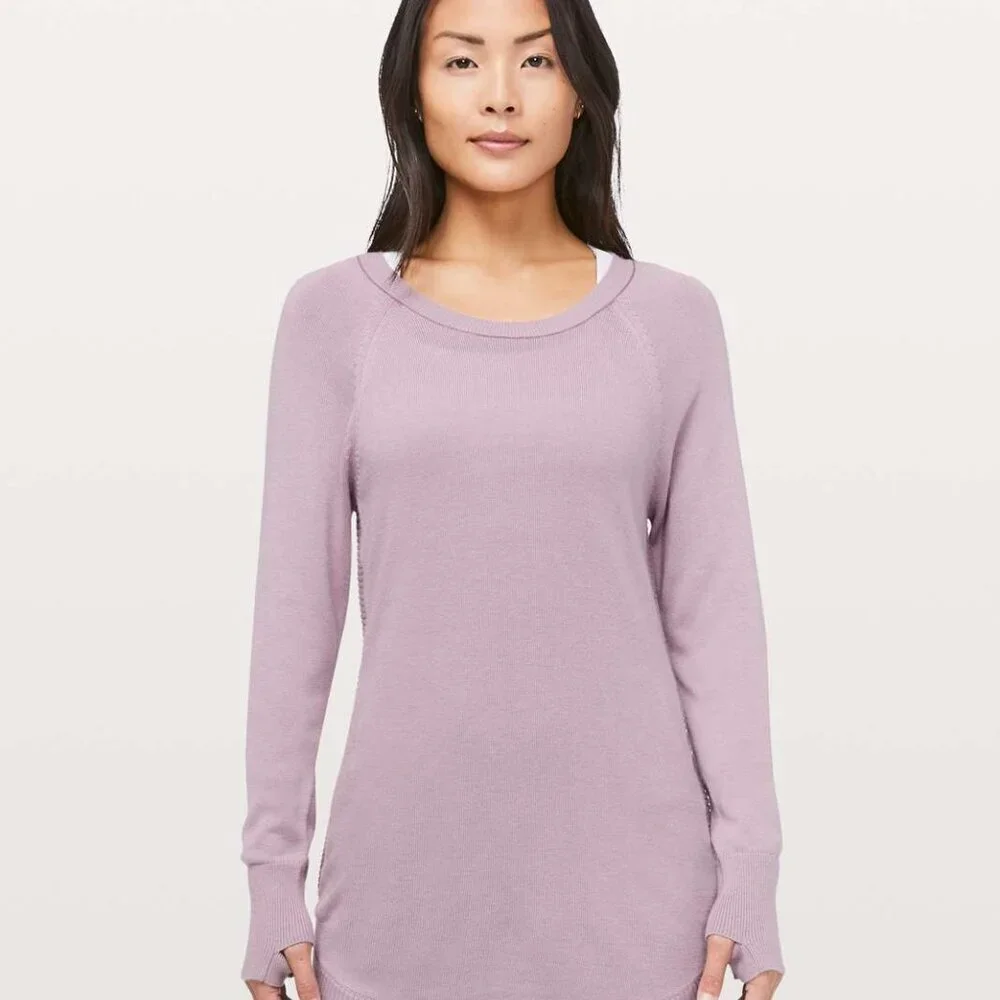 Women's Lululemon Hello Aloe Pullover Long Sleeve Sweater Pink Medium 6/8 - Picture 1 of 11